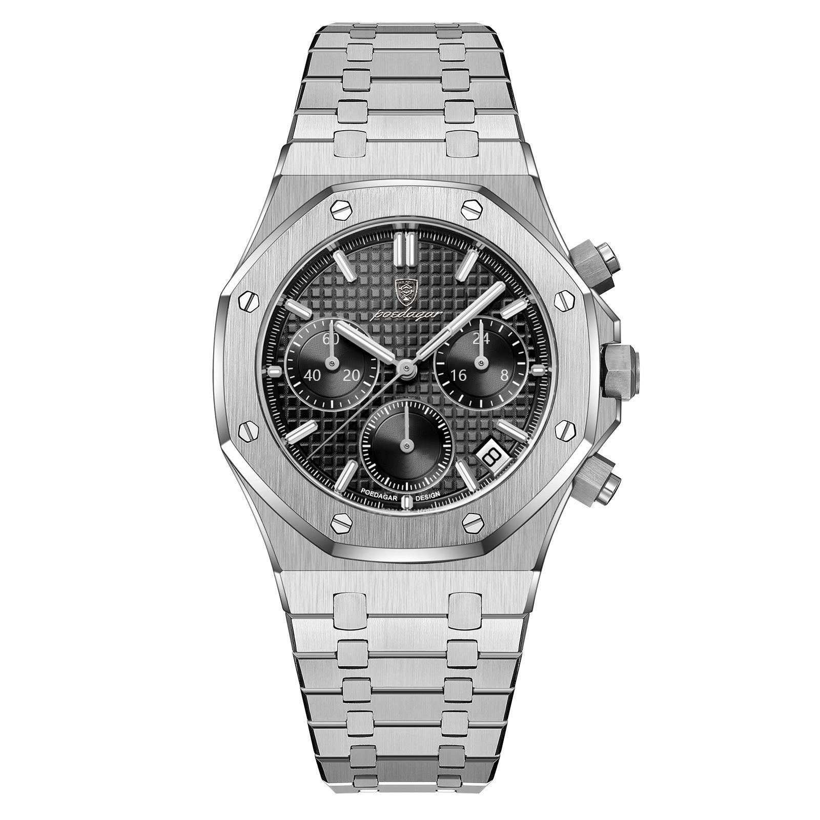 Serenade 42mm Chronograph Watch - Premium Stainless Steel