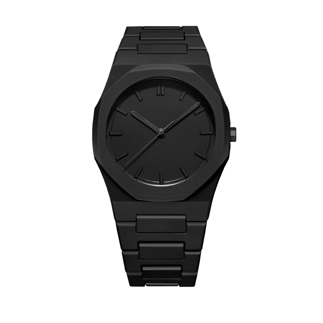 Phantom Black 41mm Stainless Steel Quartz Watch - Premium Design
