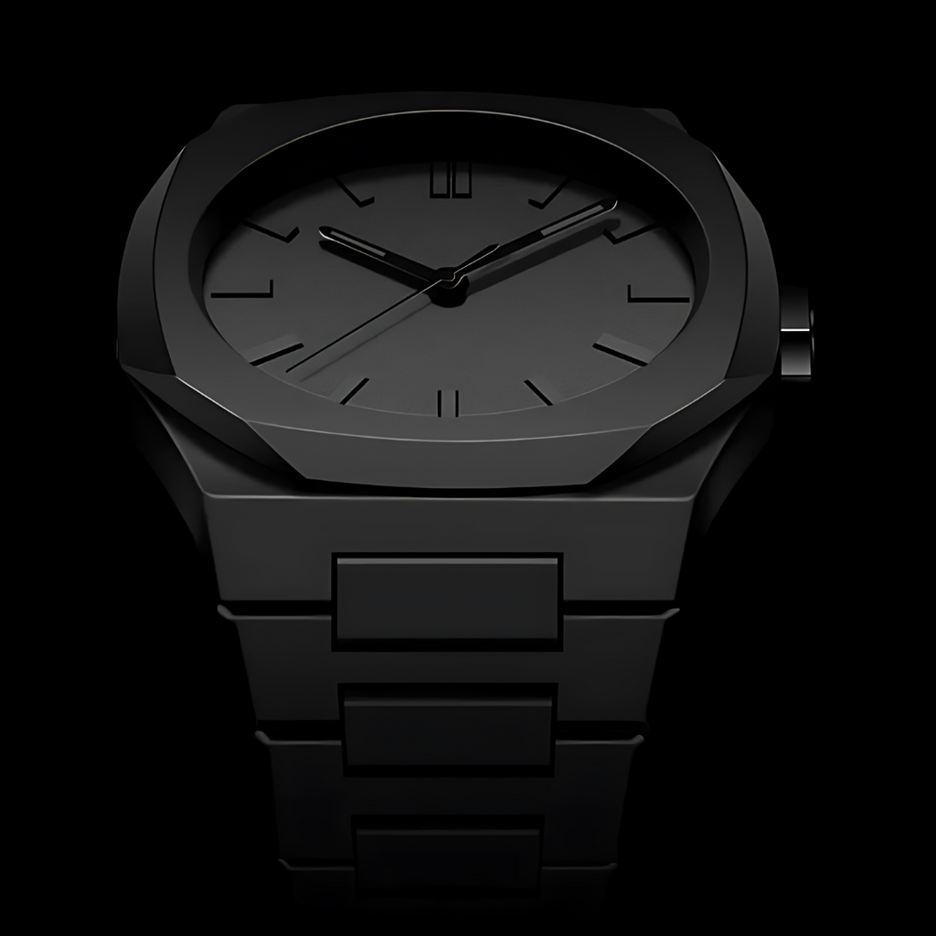 Phantom Black 41mm Stainless Steel Quartz Watch - Premium Design