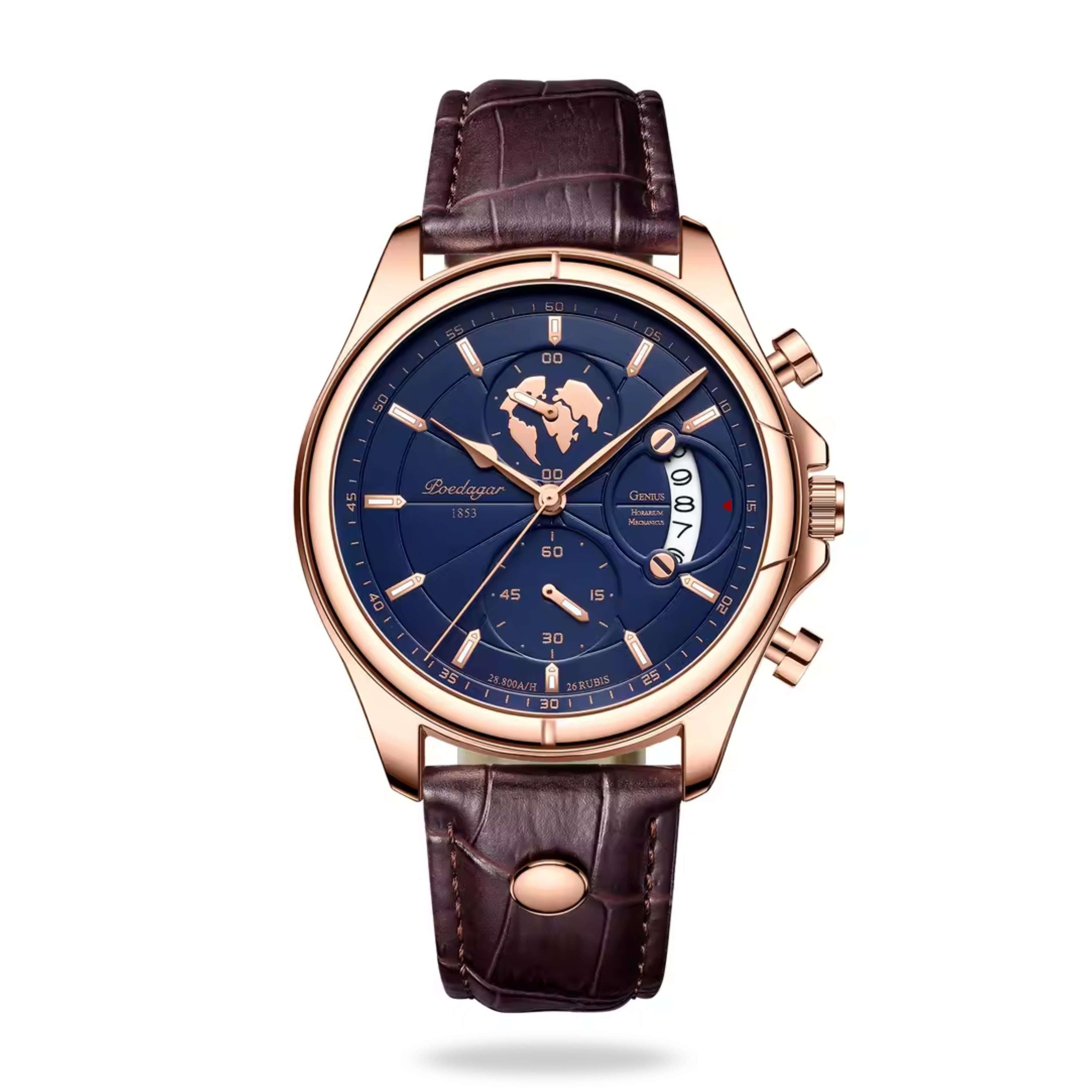 Atlas 42mm Stainless Steel Quartz Watch - Premium Design