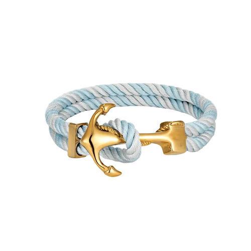 Anchor Rope Bracelet Stainless Steel Nautical Style