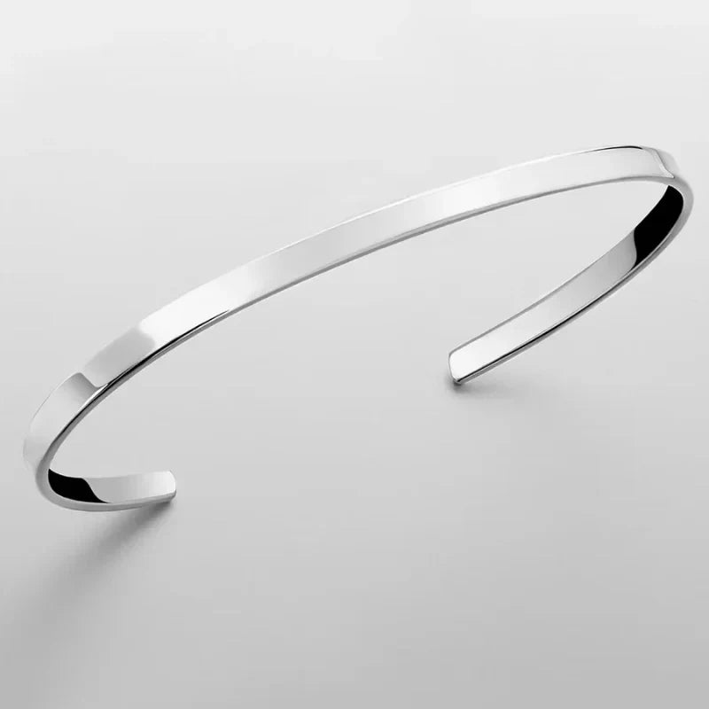 Cuff Bracelet Stainless Steel Men Bold Masculine Style