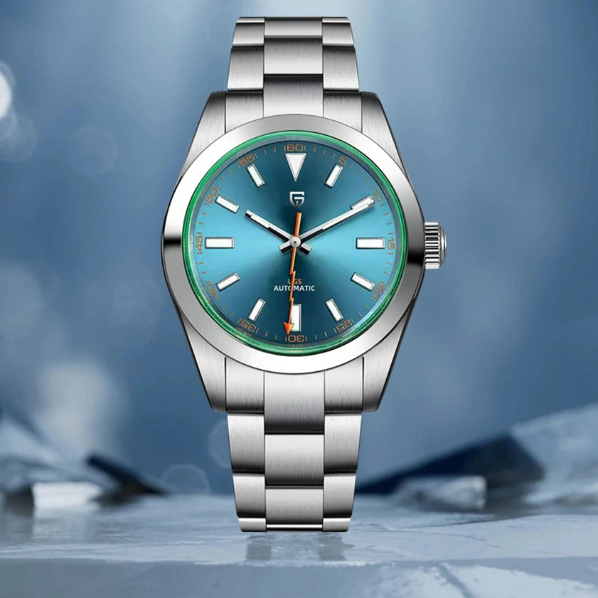 Pagani Design PD-1733 - 40mm Green Glass Automatic Watch Miyota 8215 Sapphire 100m