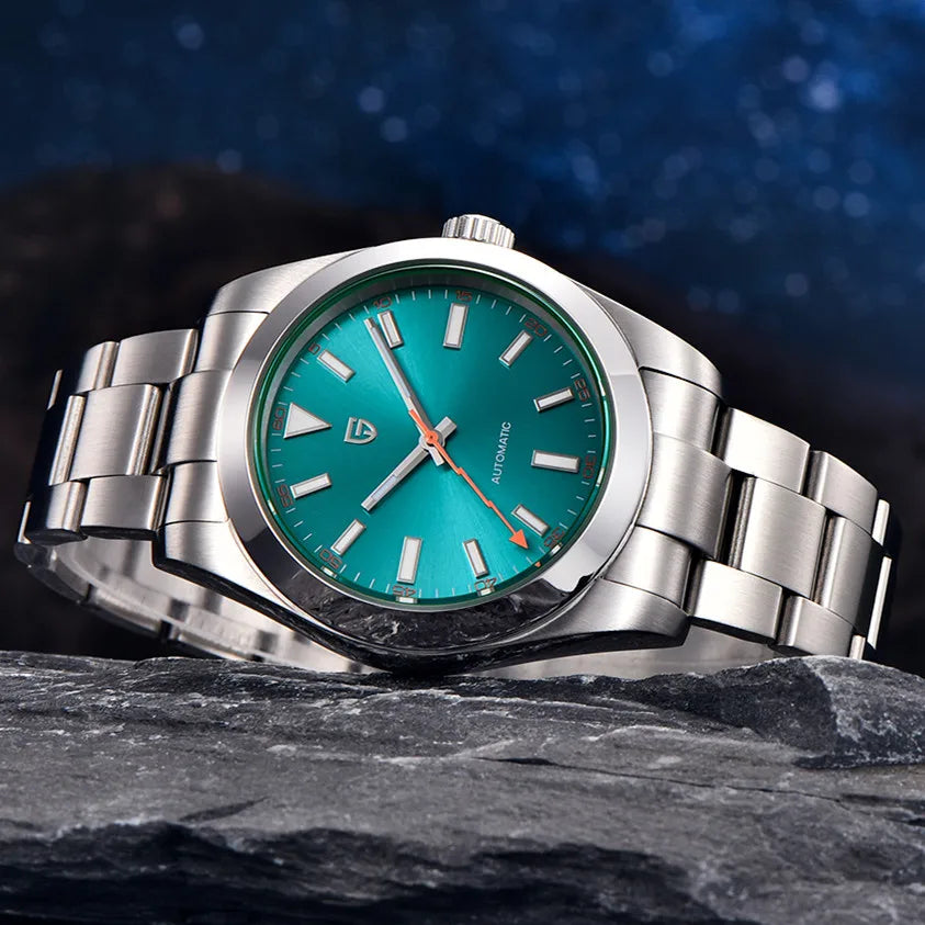 Pagani Design PD-1733 - 40mm Green Glass Automatic Watch Miyota 8215 Sapphire 100m