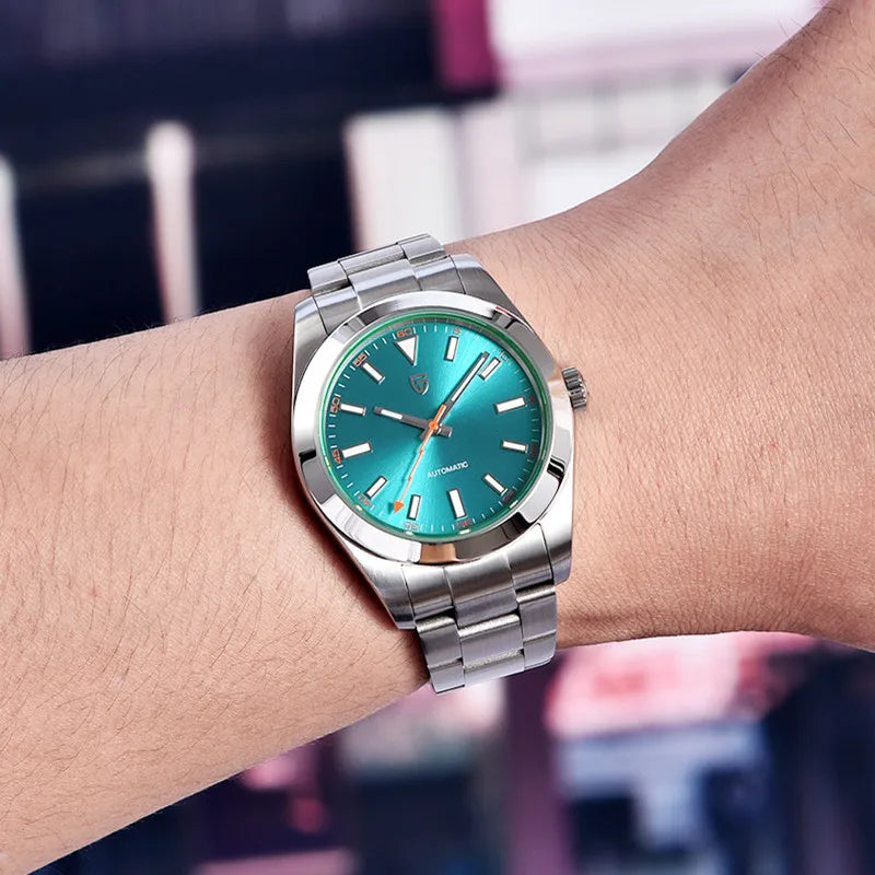 Pagani Design PD-1733 - 40mm Green Glass Automatic Watch Miyota 8215 Sapphire 100m