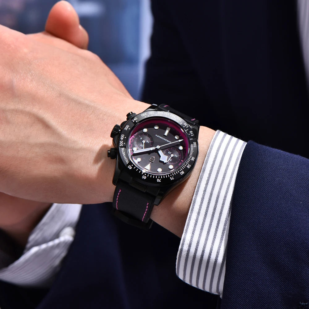 Pagani Design PD-1822 - 40mm Chronograph Watch VK64 Sapphire Crystal 100m