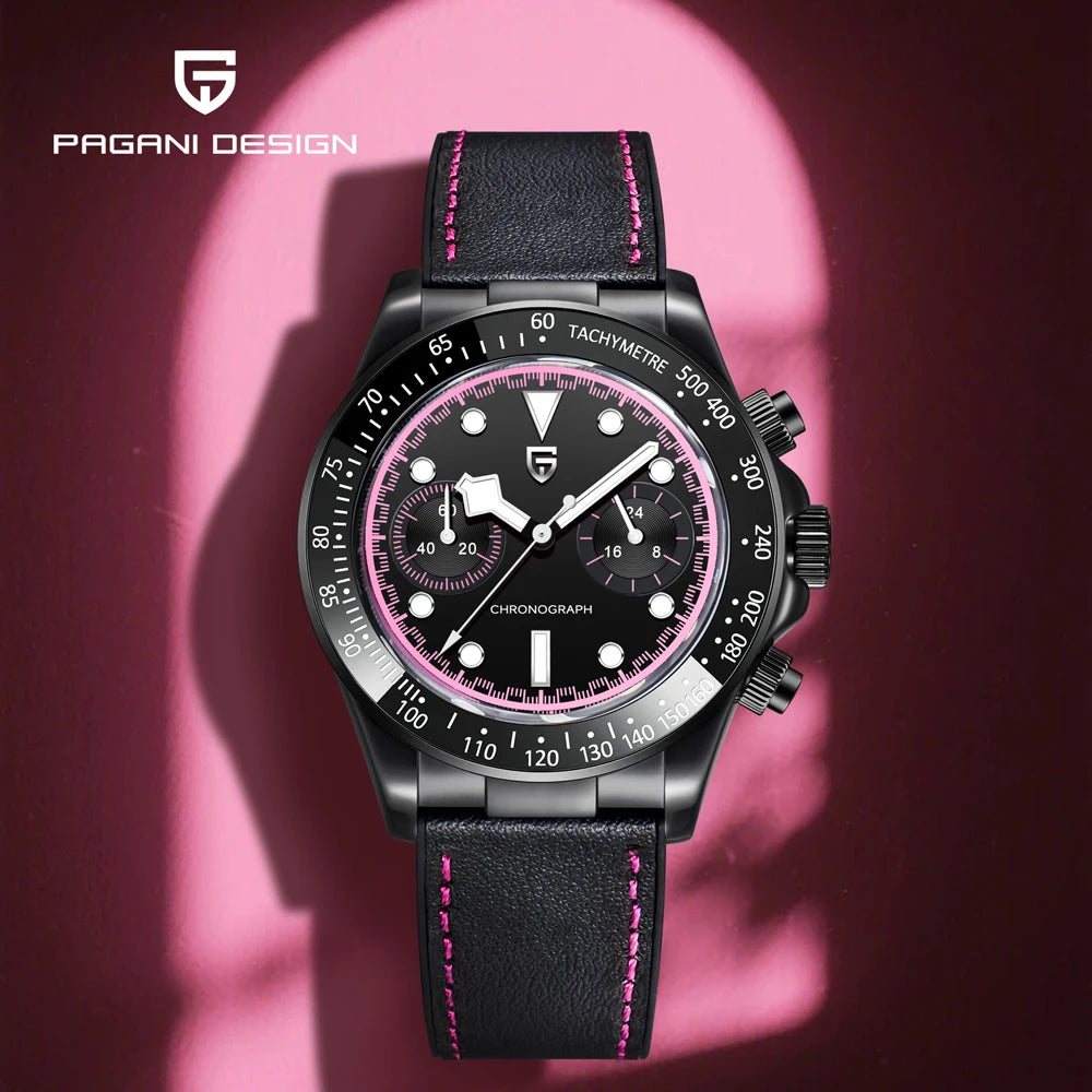 Pagani Design PD-1822 - 40mm Chronograph Watch VK64 Sapphire Crystal 100m