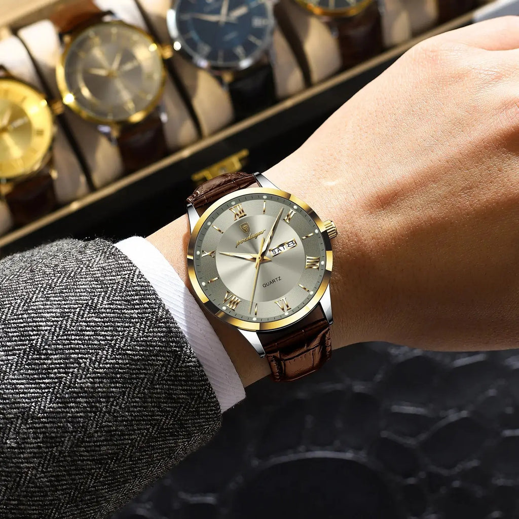 Legacy Men's Watch - Waterproof Leather Strap Business Quartz