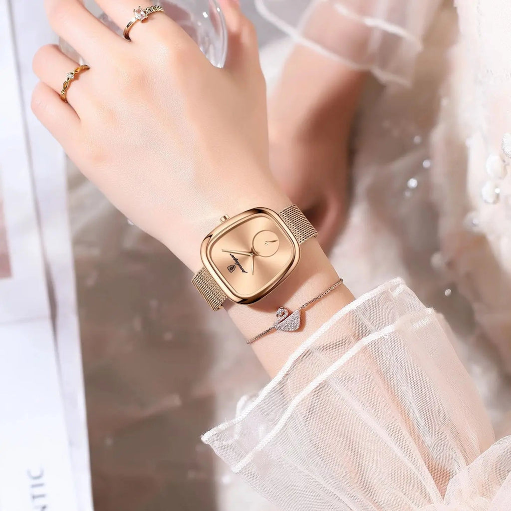 Serenity Women's Watch - Waterproof Stainless Steel Mesh Elegant Quartz