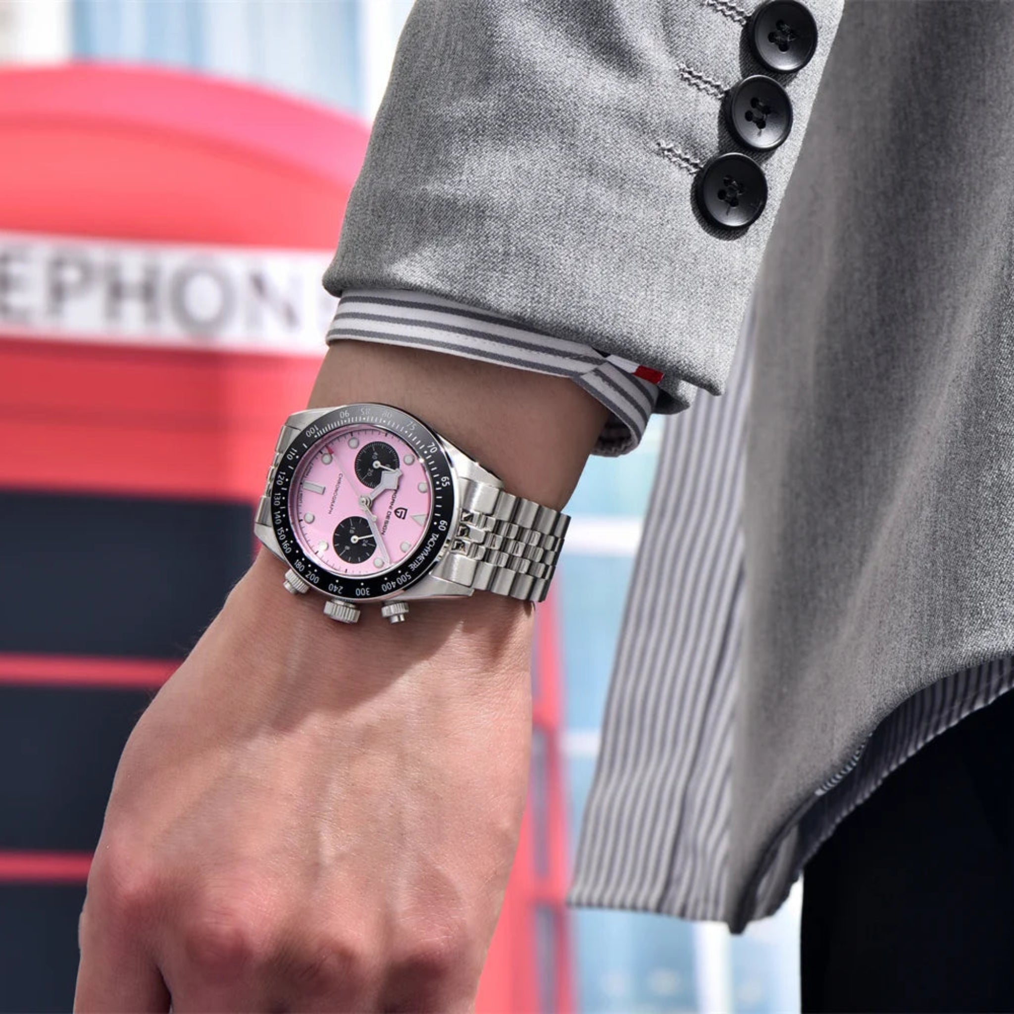 Pagani Design PD-1701 - 40mm BB Flamingo Chronograph Sapphire Crystal 100m