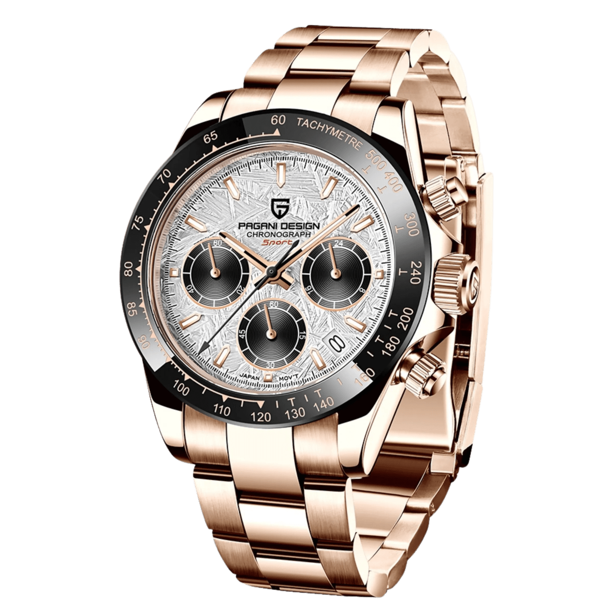 Pagani Design PD-1644 - 40mm Gold Daytona Chronograph Sapphire Crystal 100m
