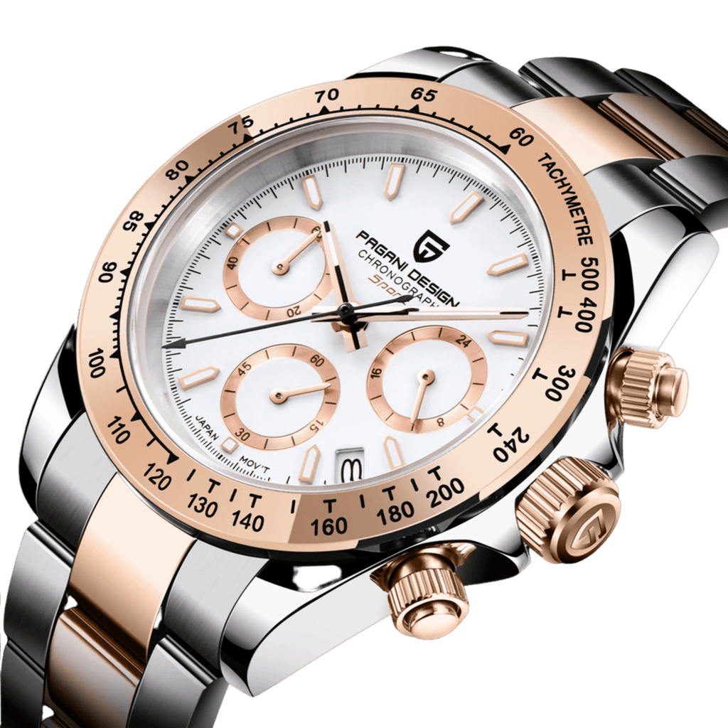 Pagani Design PD-1644 - 40mm Gold Daytona Chronograph Sapphire Crystal 100m