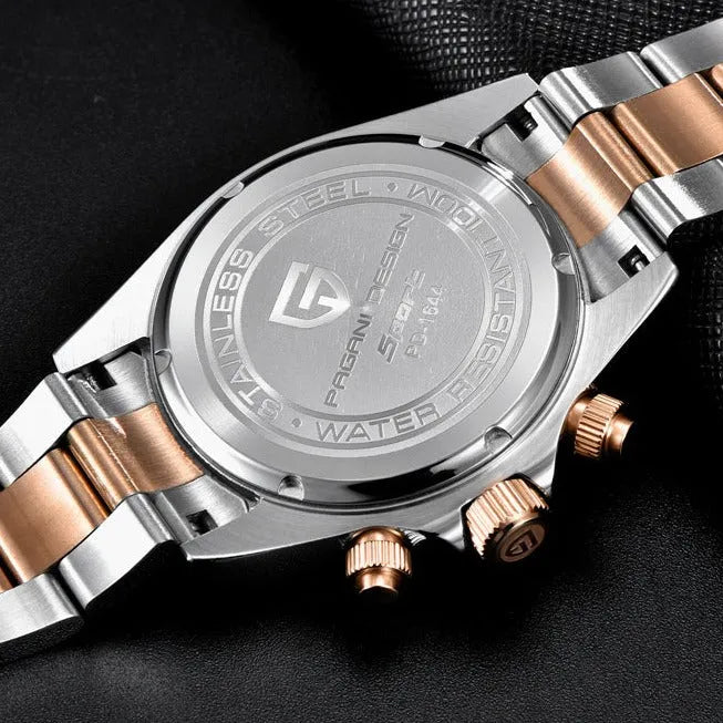 Pagani Design PD-1644 - 40mm Gold Daytona Chronograph Sapphire Crystal 100m