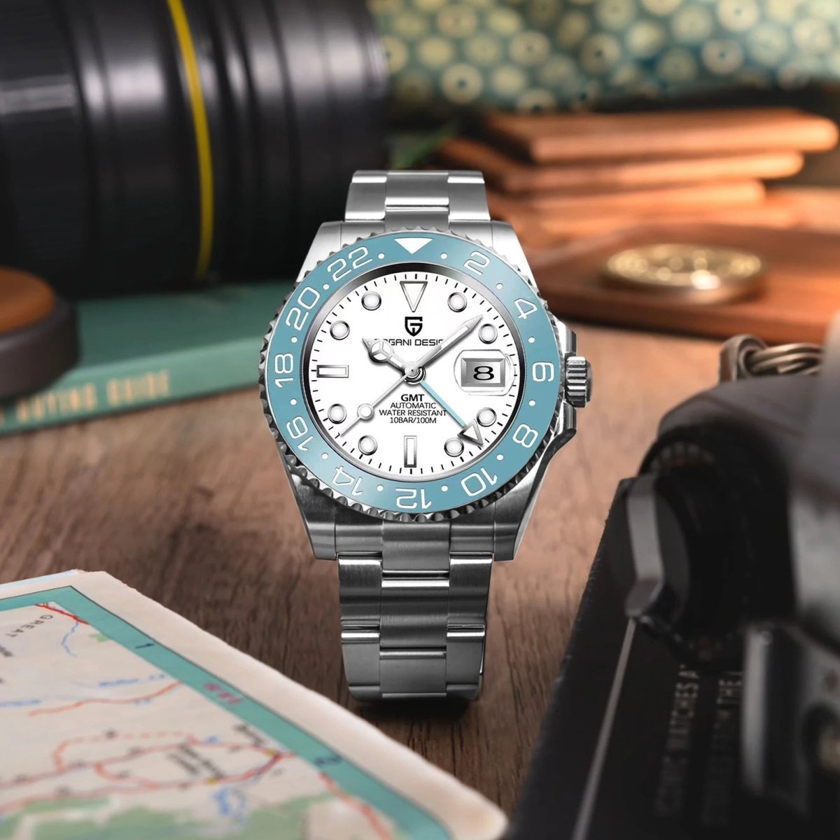 Pagani Design PD-1662 - 40mm GMT Automatic Watch Sapphire Crystal 100m