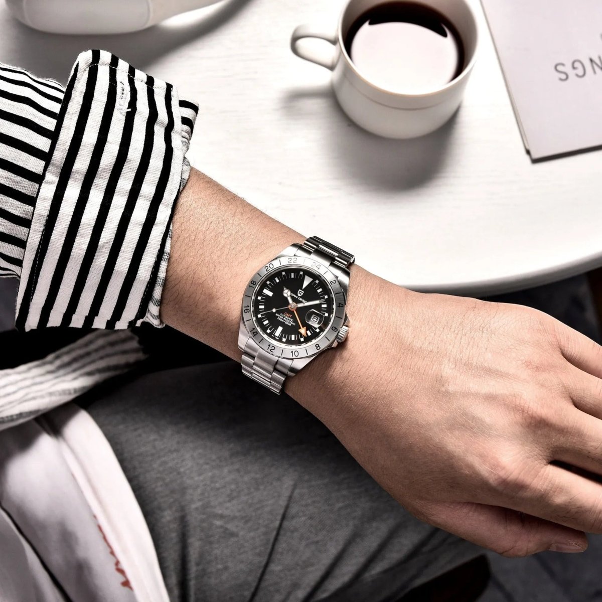 Pagani Design PD-1693 - 42mm GMT Automatic Watch Sapphire Crystal 200m