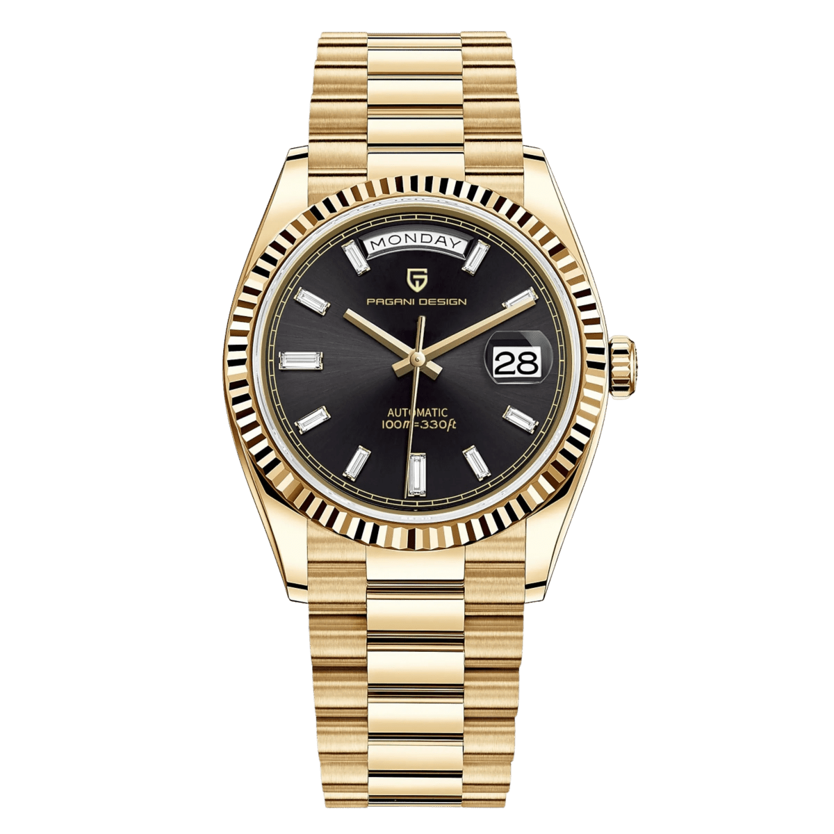 Pagani Design PD-1752 - 36mm Day-Date Automatic Watch Sapphire Crystal 100m