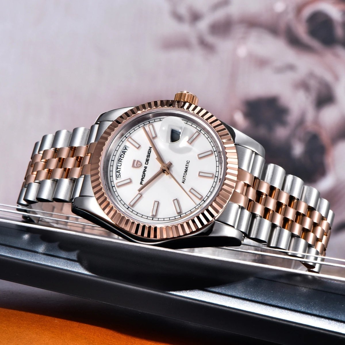 Pagani Design PD-1752 - 36mm Day-Date Automatic Watch Sapphire Crystal 100m