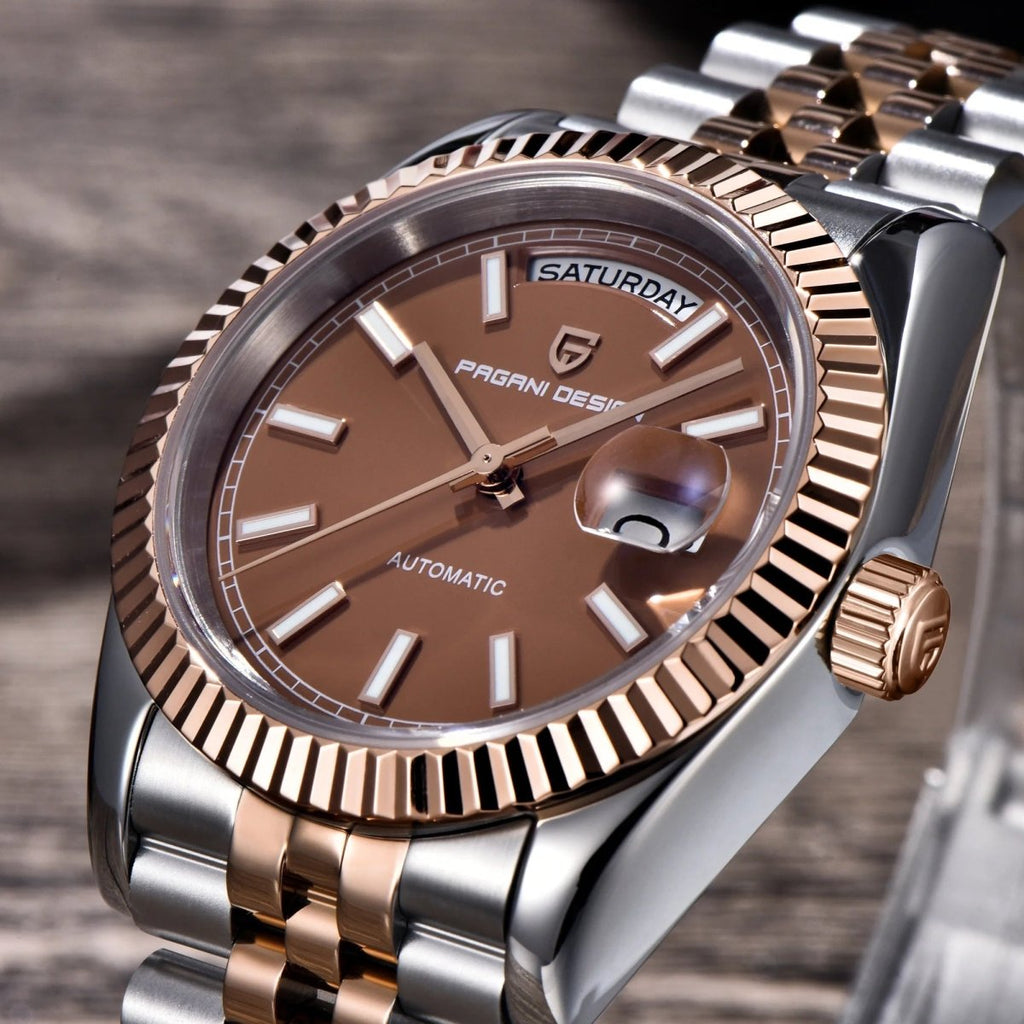 Pagani Design PD-1752 - 36mm Day-Date Automatic Watch Sapphire Crystal 100m