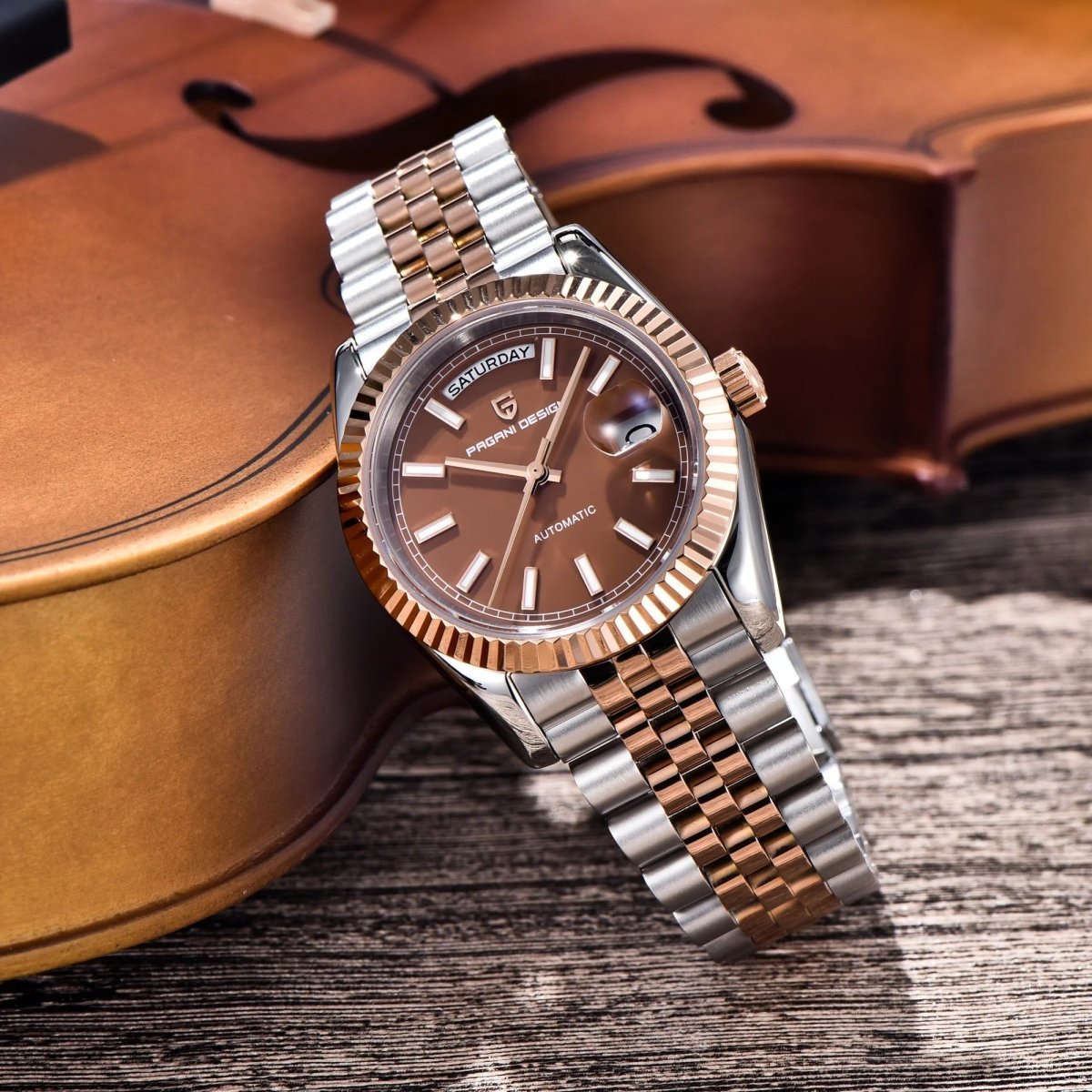 Pagani Design PD-1752 - 36mm Day-Date Automatic Watch Sapphire Crystal 100m