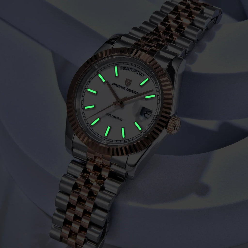 Pagani Design PD-1752 - 36mm Day-Date Automatic Watch Sapphire Crystal 100m