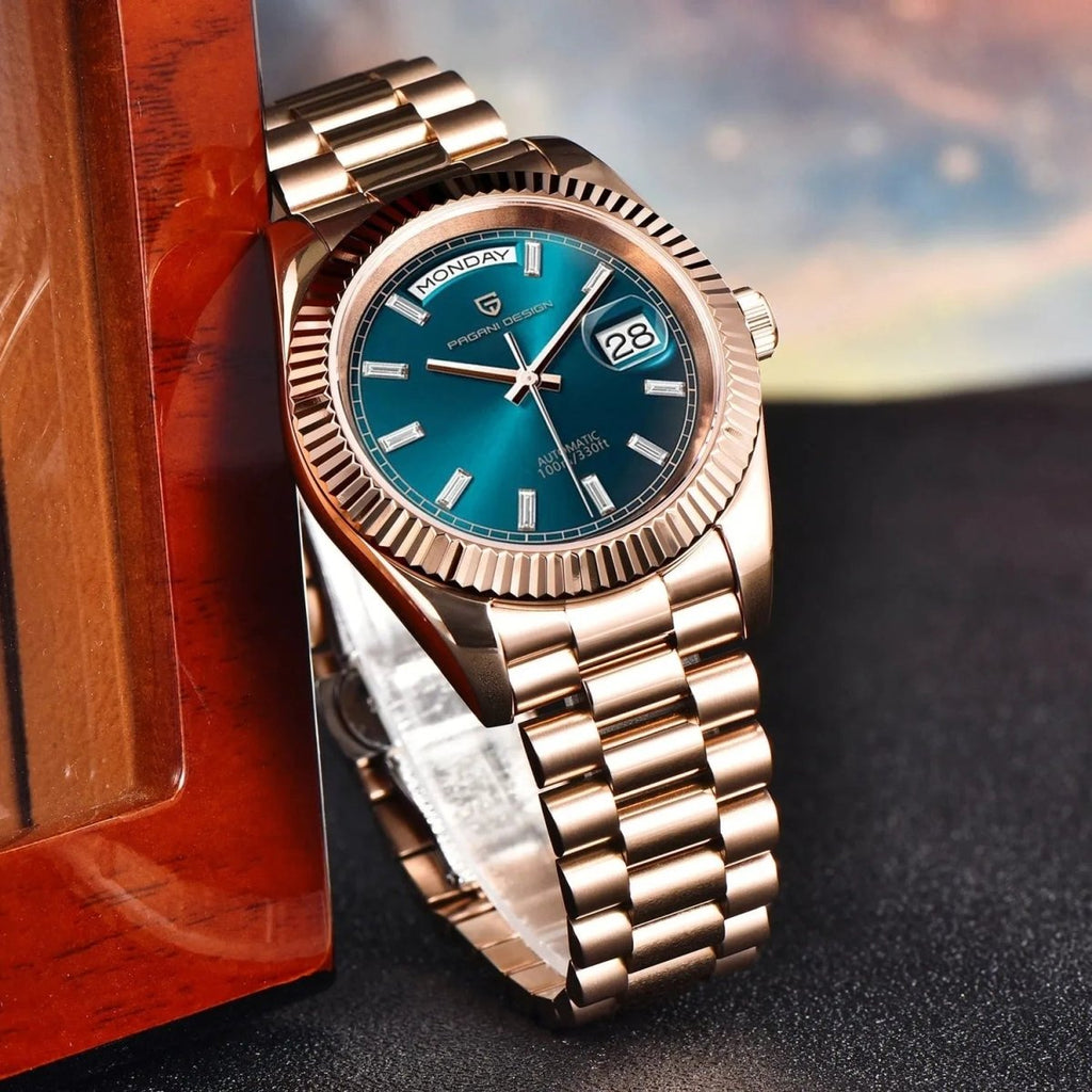 Pagani Design PD-1752 - 36mm Day-Date Automatic Watch Sapphire Crystal 100m