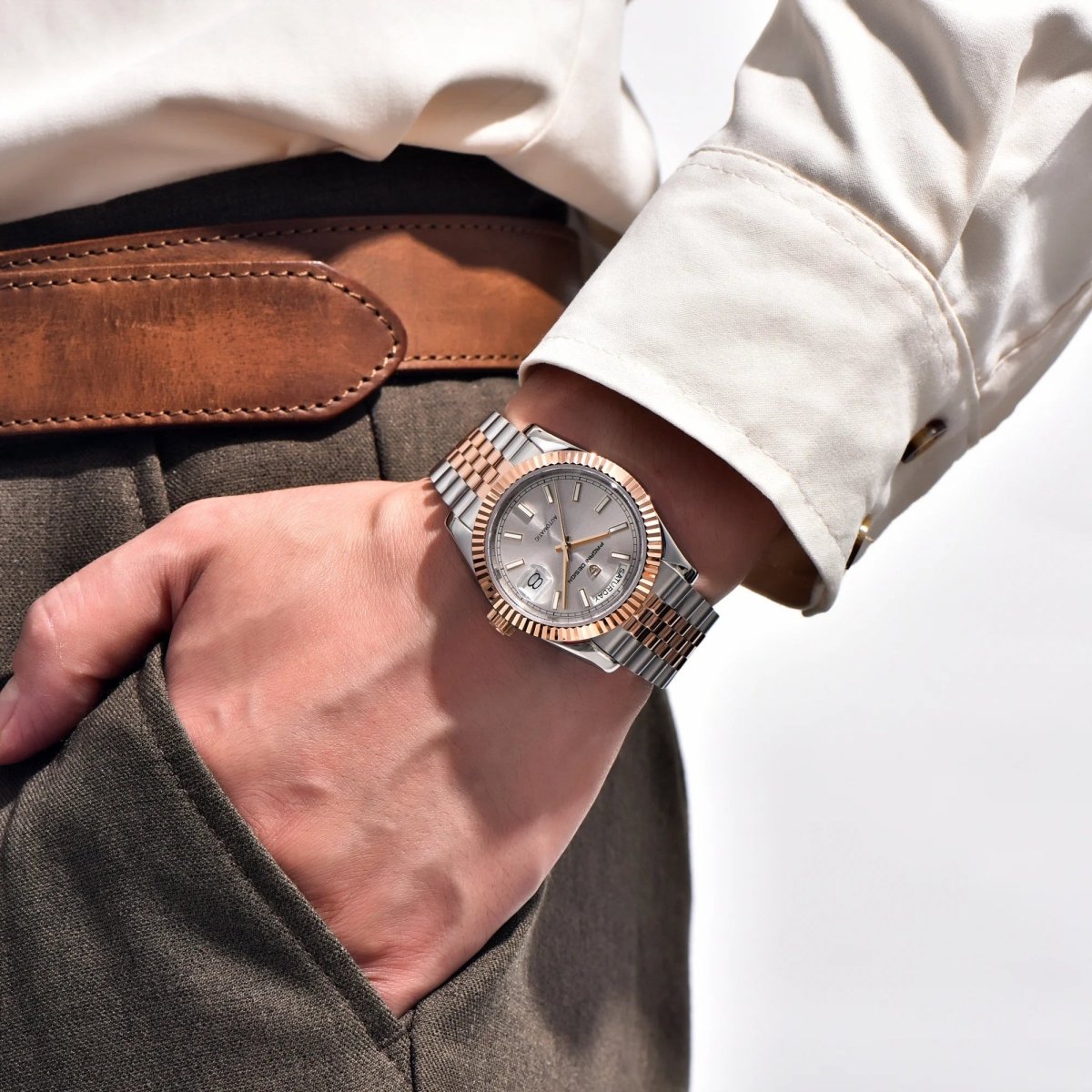 Pagani Design PD-1752 - 36mm Day-Date Automatic Watch Sapphire Crystal 100m