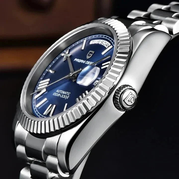 Pagani Design PD-1752 - 36mm Day-Date Automatic Watch Sapphire Crystal 100m