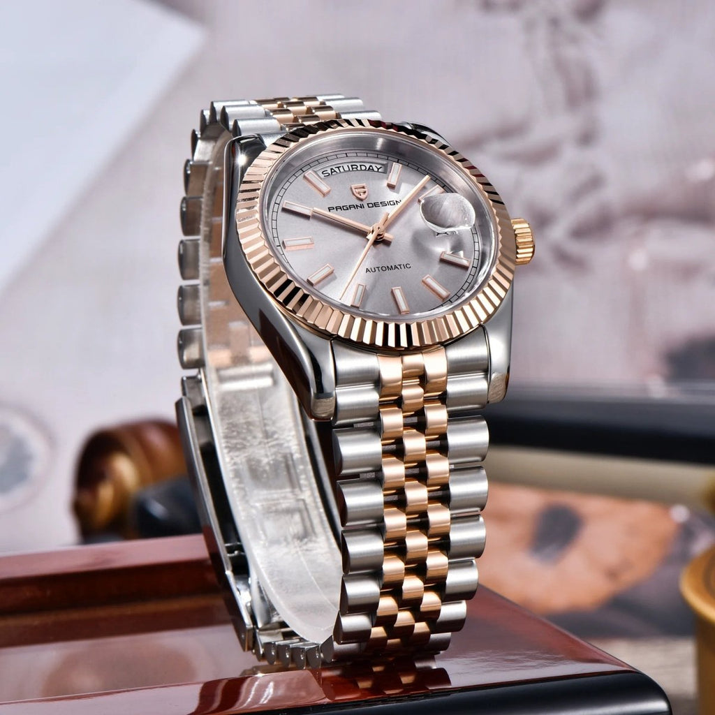 Pagani Design PD-1752 - 36mm Day-Date Automatic Watch Sapphire Crystal 100m