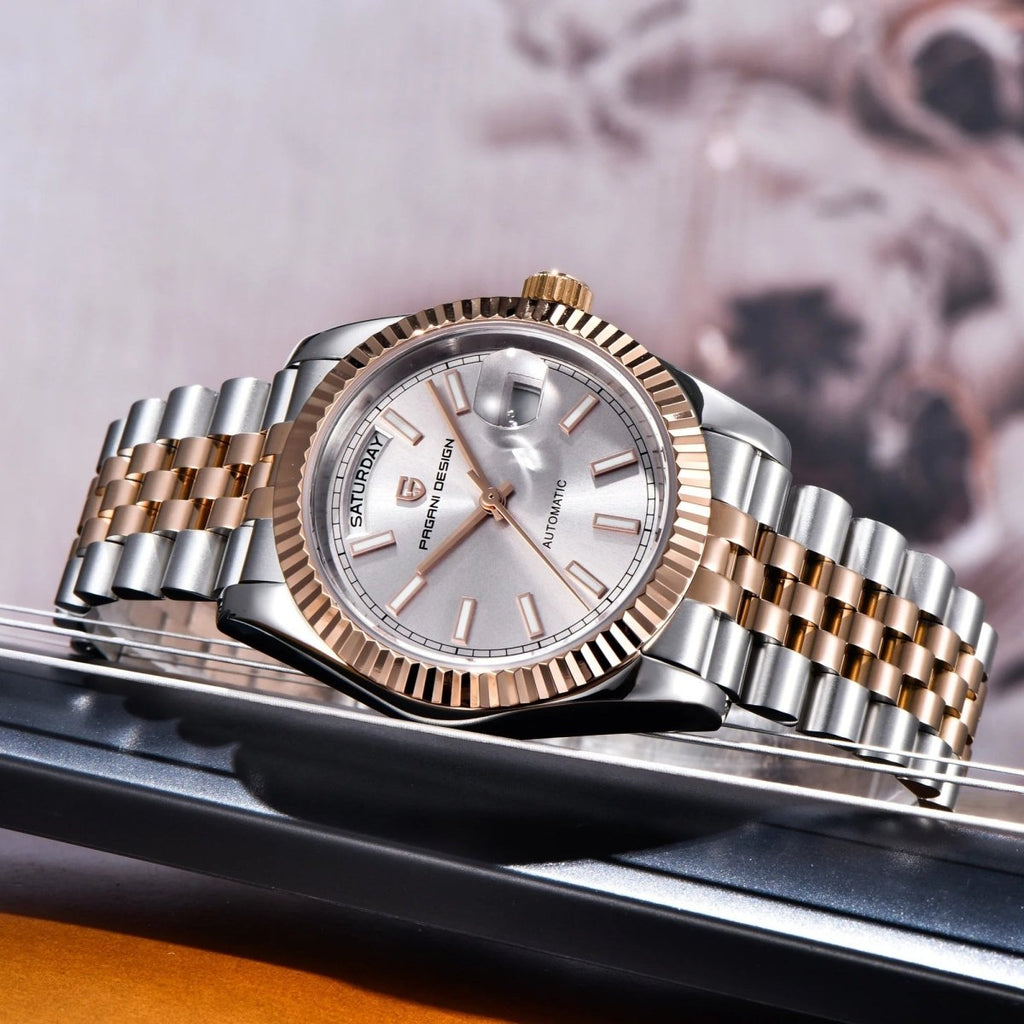 Pagani Design PD-1752 - 36mm Day-Date Automatic Watch Sapphire Crystal 100m