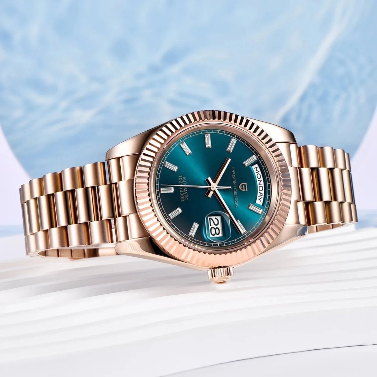 Pagani Design PD-1752 - 36mm Day-Date Automatic Watch Sapphire Crystal 100m