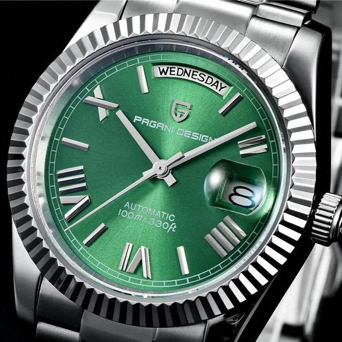Pagani Design PD-1752 - 36mm Day-Date Automatic Watch Sapphire Crystal 100m