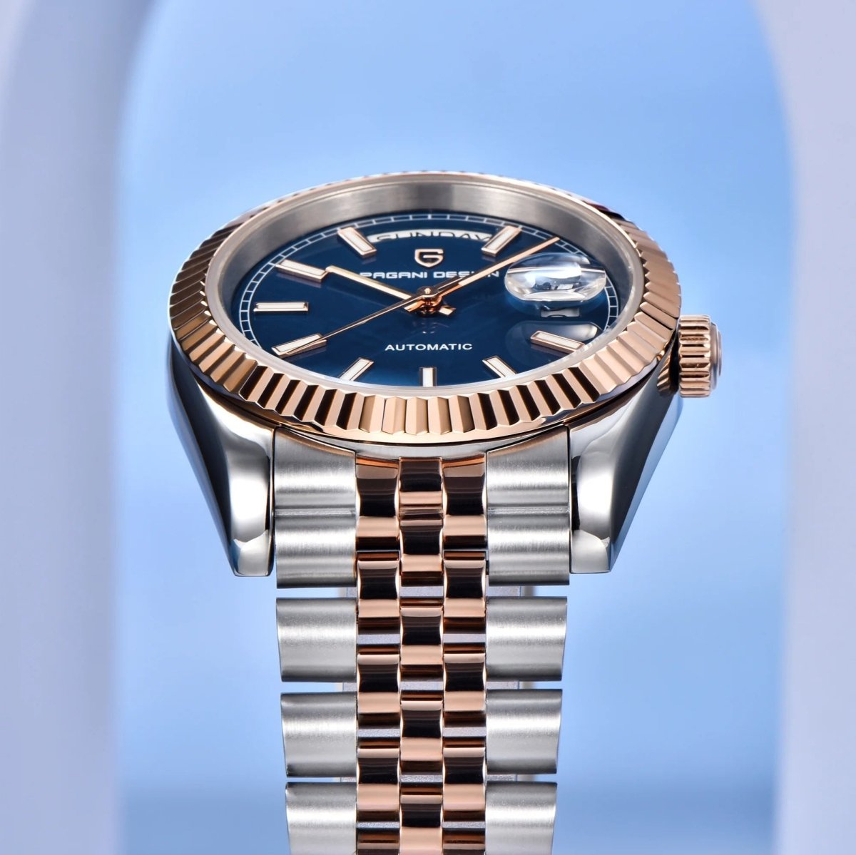 Pagani Design PD-1752 - 36mm Day-Date Automatic Watch Sapphire Crystal 100m